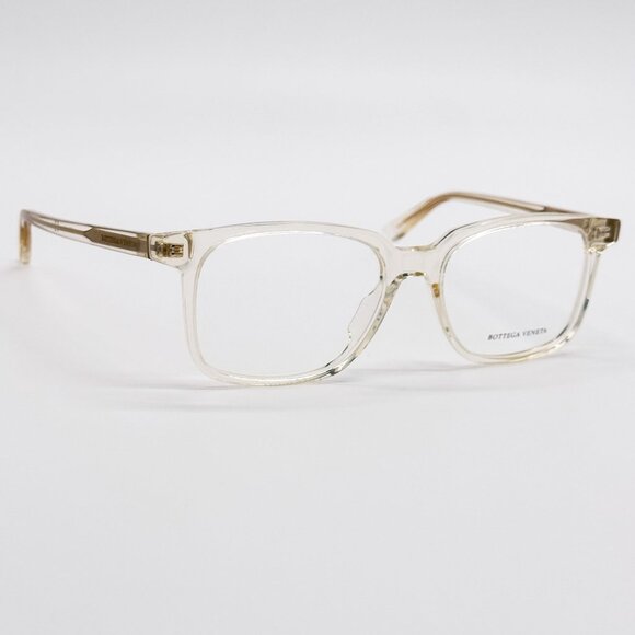 NEW BOTTEGA VENETA EYEGLASSES BV1024O 005 SQUARE BEIGE TRANSPSRENT UNISEX EYEWEA - Picture 5 of 6